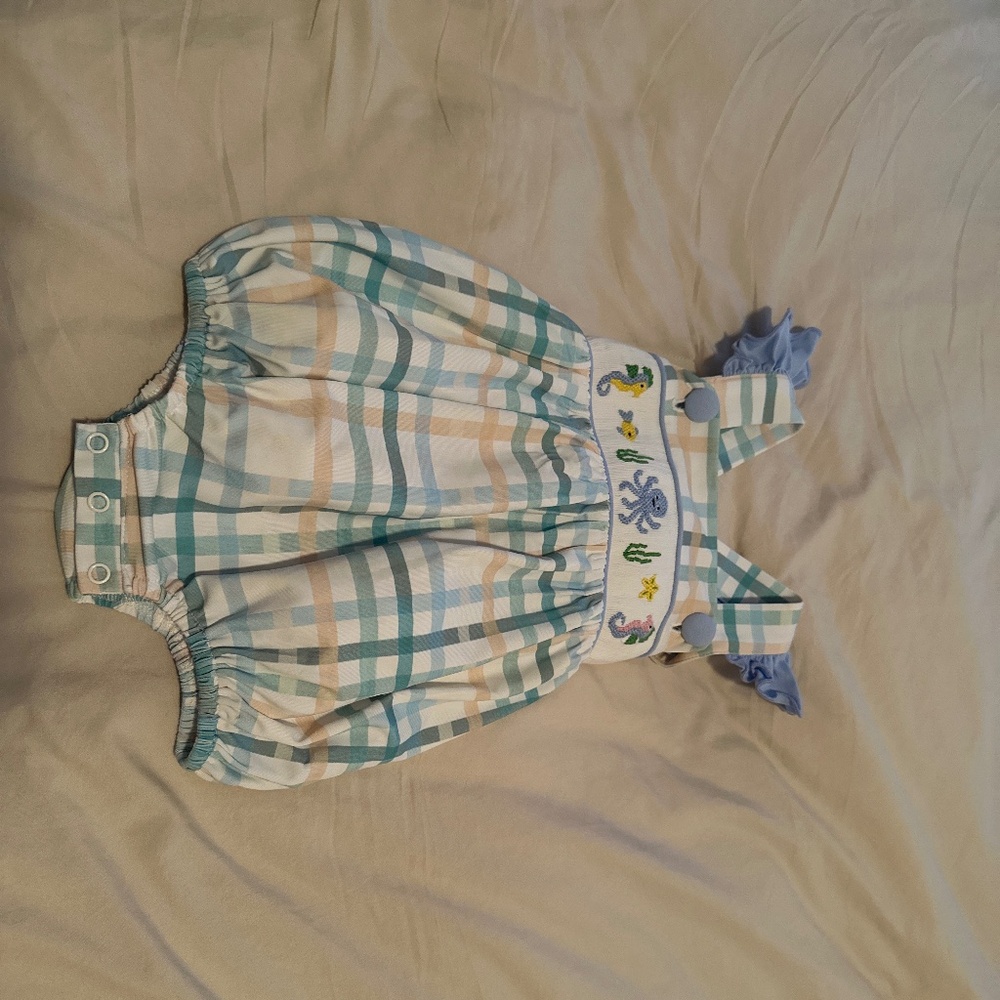 Ocean animal smocked bubble